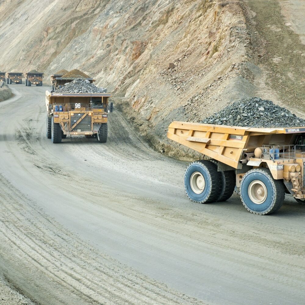 Large dumptruck in copper mine